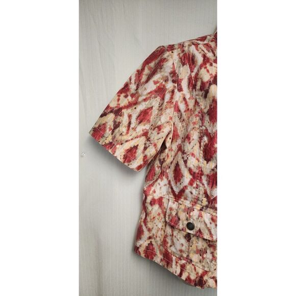 Chico's Popping Pink Penelope Lolla Rossa Short Sleeve Top Jacket 3 XL 16 - Picture 5 of 7